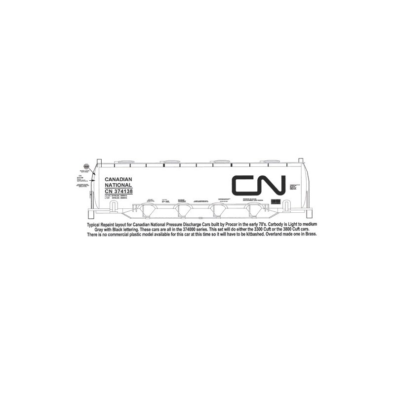 HIGHBALL F-225 CANADIAN NATIONAL COVERED HOPPER - HO SCALE