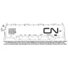HIGHBALL F-225 CANADIAN NATIONAL COVERED HOPPER - HO SCALE