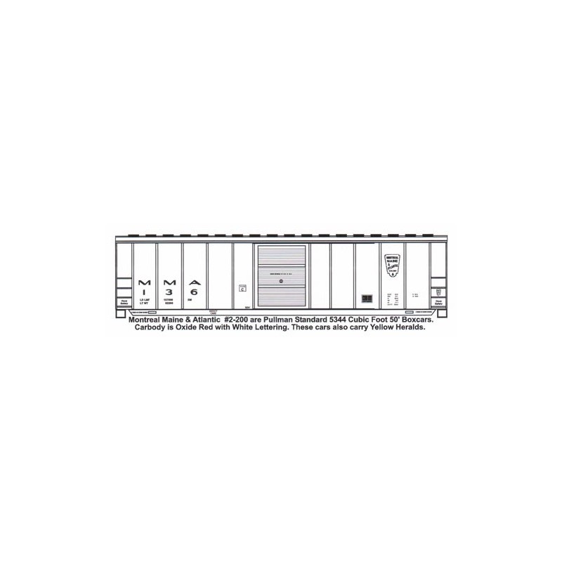 HIGHBALL F-223 MONTREAL MAINE & ATLANTIC 50' BOXCAR - HO SCALE