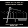 HI-TECH 6038 - AAR 22" AIR HOSES - NO BRACKETS - HO SCALE