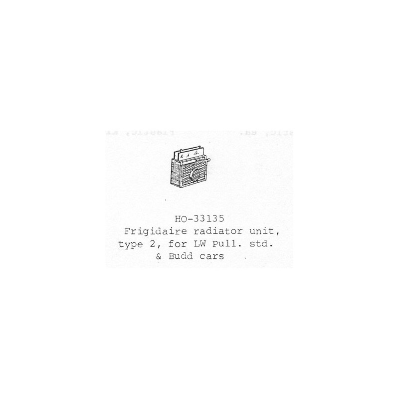 PSC 33135 - PASSENGER CAR FRIGIDAIRE RADIATOR - HO SCALE