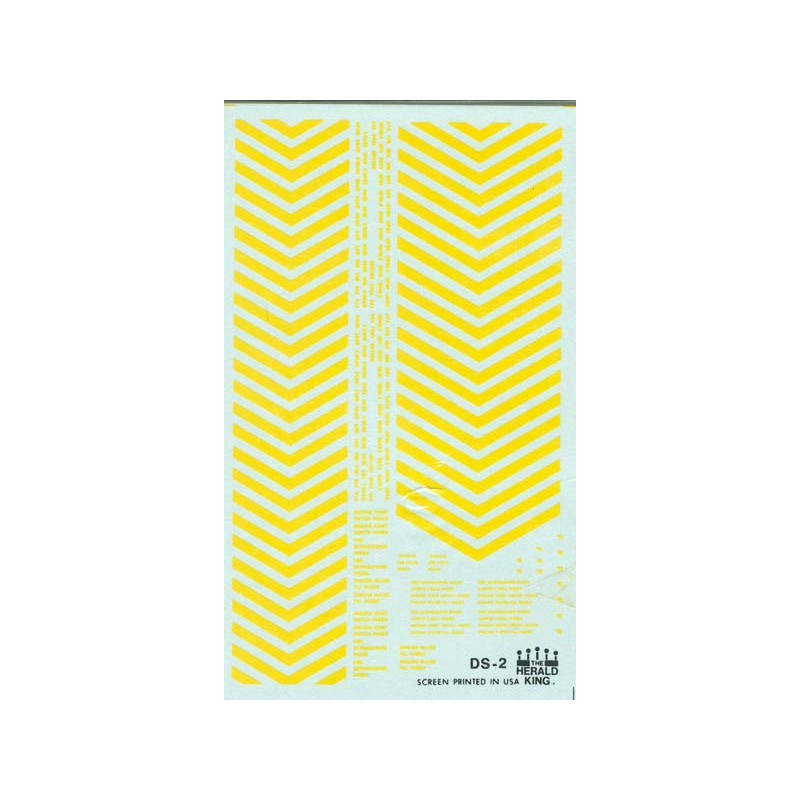 HERALD KING DECAL DS-2 - YELLOW DIESEL NOSE STRIPES - HO SCALE