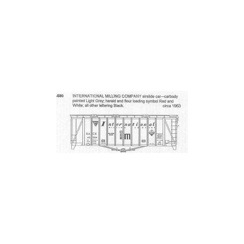 CDS DRY TRANSFER HO-580 INTERNATIONAL MILLING SINGLE BAY AIRSLIDE - HO SCALE