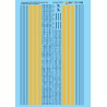 MICROSCALE DECAL 87-1398 - CHESAPEAKE & OHIO PASSENGER CAR STRIPES, NUMBERS & EXTRAS - HO SCALE