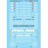MICROSCALE DECAL 87-1415 - PAN AM RAILWAY EQUIPMENT - HO SCALE