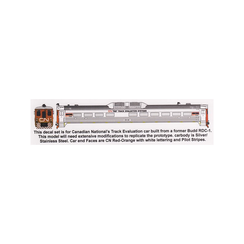 HIGHBALL L-259 CANADIAN NATIONAL TRACK EVALUATION RDC 1501 - HO SCALE