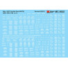 MICROSCALE DECAL MC-5022 - GATX AIRSLIDE DATA - WHITE - HO SCALE