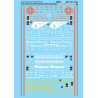 MICROSCALE DECAL 87-1422 - CALIFORNIA SHORTLINE PER DIEM BOXCARS - HO SCALE