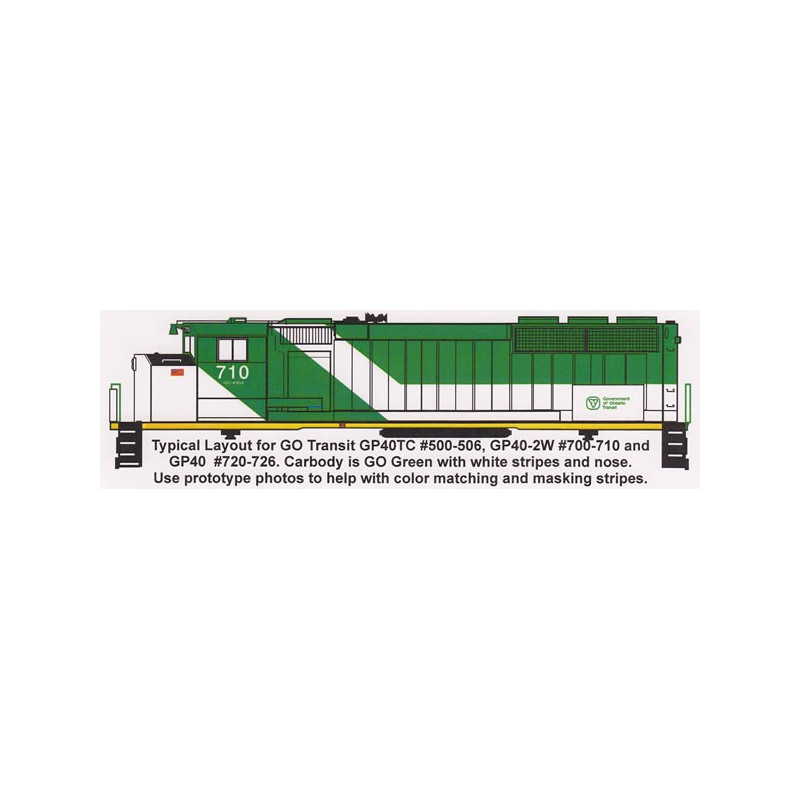 HIGHBALL L-267 GO TRANSIT GP40TC - GP40-2W - GP40 - HO SCALE
