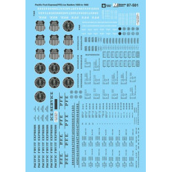 MICROSCALE DECAL 87-501 - PACIFIC FRUIT EXPRESS REEFERS - HO SCALE