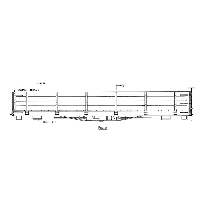 JUNECO K-6 - 36' TRUSS ROD GONDOLA KIT - HO SCALE