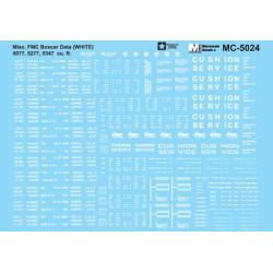MICROSCALE DECAL MC-5024 - FMC BOXCAR DATA - WHITE - HO SCALE