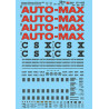 MICROSCALE DECAL 87-1432 - ARKANSAS OKLAHOMA & CSX AUTOMAX CARS - HO SCALE