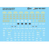 MICROSCALE DECAL MC-5027 - TRINITY HOPPER DATA - WHITE - HO SCALE