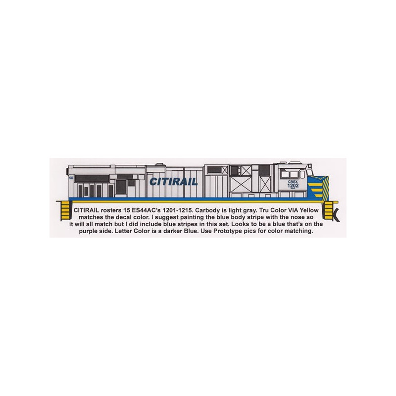 HIGHBALL L-264 CITIRAIL ES44AC DIESEL LOCMOTIVES - HO SCALE
