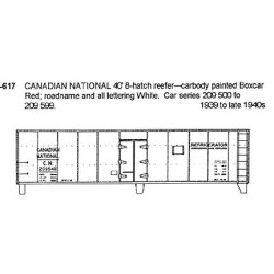 CDS DRY TRANSFER HO-617 CANADIAN NATIONAL 40' REEFER - HO SCALE