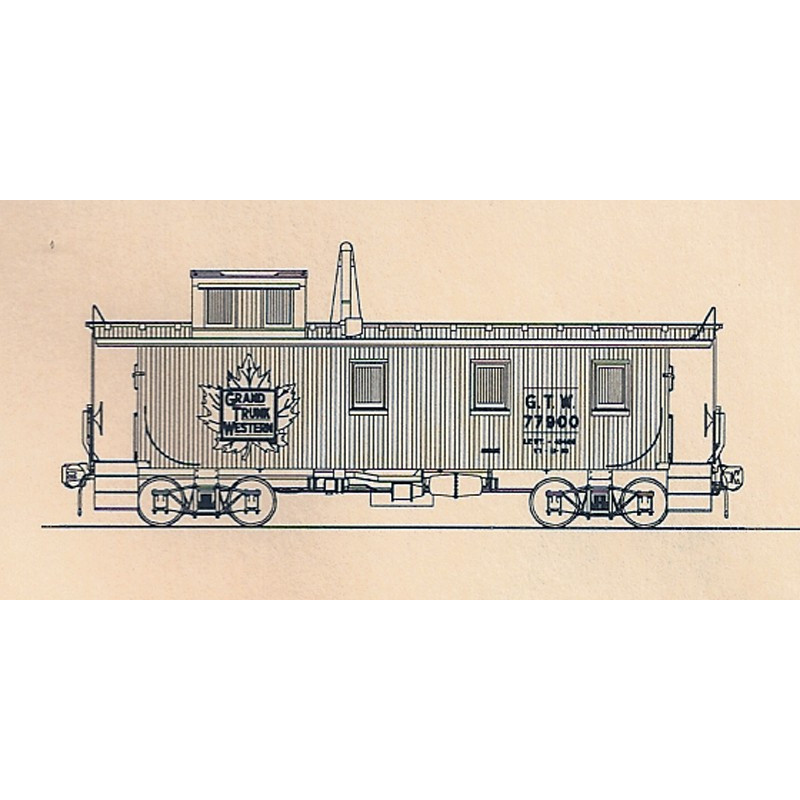 RAILCAD DECAL - BC193 - GRAND TRUNK WESTERN WOOD CABOOSES