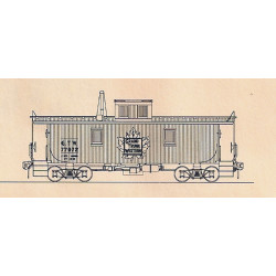 RAILCAD DECAL - BC193 - GRAND TRUNK WESTERN WOOD CABOOSES