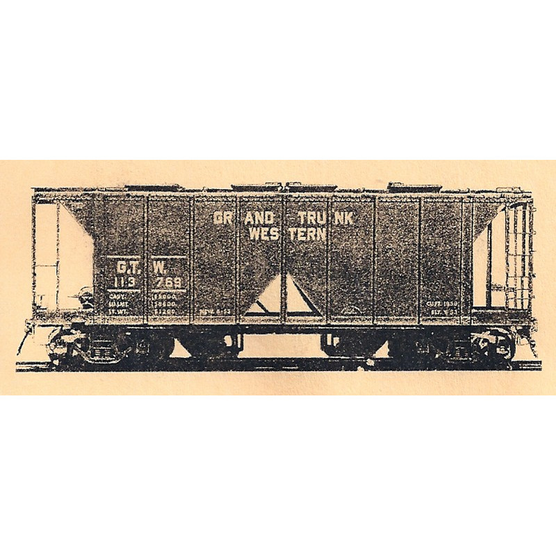 RAILCAD DECAL - BC195 - GRAND TRUNK WESTERN ACF COVERED HOPPER