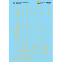 MICROSCALE DECAL 87-383 - SANTA FE PASSENGER CARS