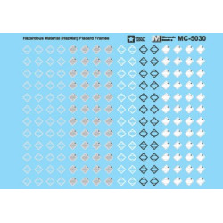 MICROSCALE DECAL MC-5030 - HAZARDOUS MATERIAL PLACARD FRAMES