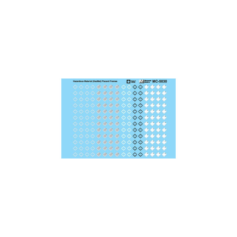 MICROSCALE DECAL MC-5030 - HAZARDOUS MATERIAL PLACARD FRAMES