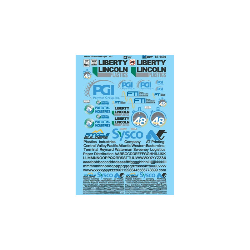 MICROSCALE DECAL 87-1439 - INTERNET ERA BUSINESS SIGNS #1