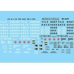 MICROSCALE DECAL MC-5034 - BATHTUB GONDOLA & COALVEYOR DATA - BLACK