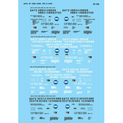 MICROSCALE DECAL 87-736 - GATX 50' TANK CARS