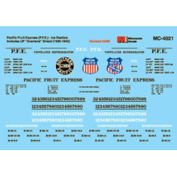 MICROSCALE DECAL MC-4021 - PACIFIC FRUIT EXPRESS REEFER
