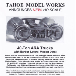 TMW214 - 40 TON ARA TRUCKS WITH LATERAL MOTION - SEMI SCALE WHEELSETS