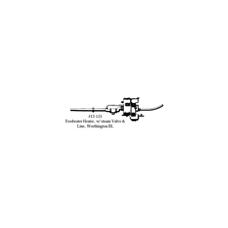 CARY 13-125 - WORTHINGTON BL FEEDWATER HEATER WITH STEAM VALVE & LINE