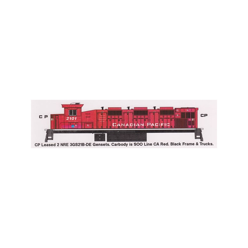 HIGHBALL L-282 CANADIAN PACIFIC NRE GENSET 2100 & 2101