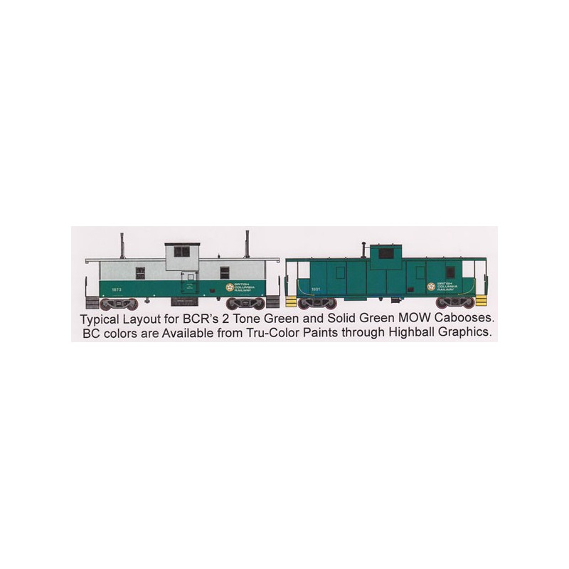 HIGHBALL F-335 BRITISH COLUMBIA RAILWAY CABOOSES