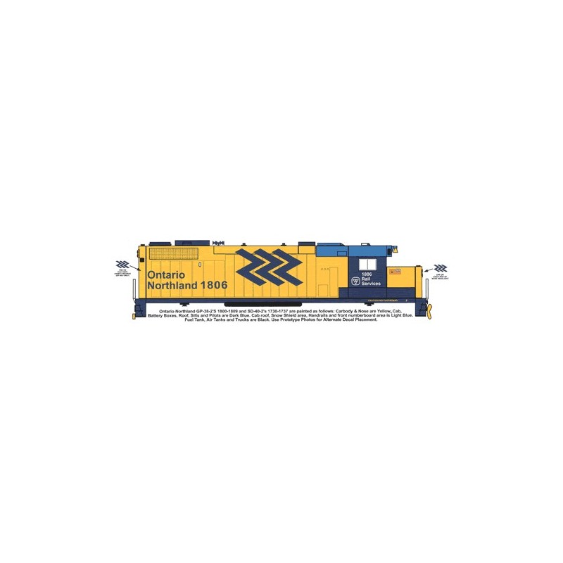 HIGHBALL L-160 ONTARIO NORTHLAND DIESEL LOCOMOTIVE - HO SCALE