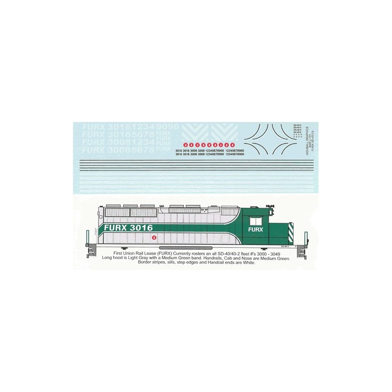 HIGHBALL L-131 FIRST UNION LEASING DIESEL LOCOMOTIVE - HO SCALE