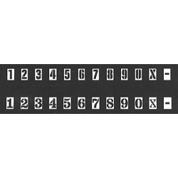 DETAIL ASSOCIATES 2601 - DIESEL LOCOMOTIVE NUMBER BOARD STENCILS