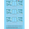 MICROSCALE DECAL 87-1488 - FERROMEX 53' CONTAINERS & CHASSIS
