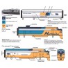 HIGHBALL L-183 ONTARIO NORTHLAND NORTHLANDER DIESEL LOCOMOTIVE - HO SCALE