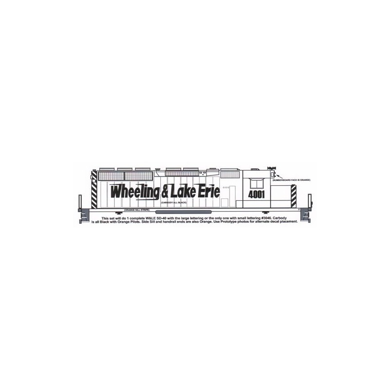 HIGHBALL L-186 WHEELING & LAKE ERIE DIESEL LOCOMOTIVE - HO SCALE