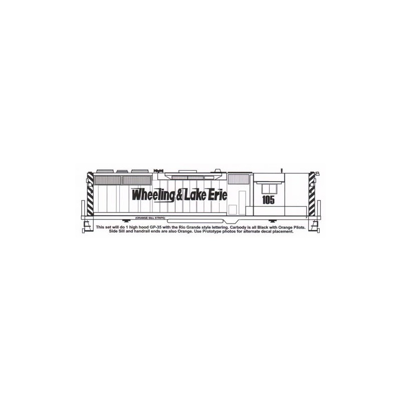 HIGHBALL L-187 WHEELING & LAKE ERIE DIESEL LOCOMOTIVE - HO SCALE