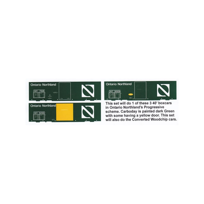 HIGHBALL F-347 ONTARIO NORTHLAND 40' BOXCAR - PROGRESSIVE SCHEME