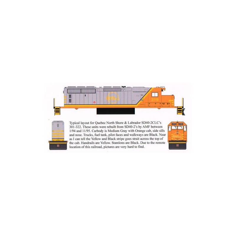HIGHBALL L-194 QUEBEC NORTH SHORE & LABRADOR DIESEL LOCOMOTIVE - HO SCALE