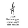 PSC 3136 - STEAM LOCOMOTIVE WHISTLE - NATHAN RIGHT MOUNT