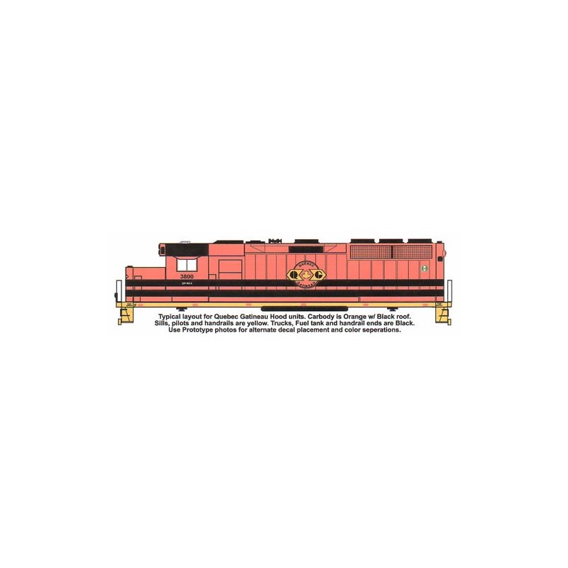 HIGHBALL L-198 QUEBEC GATINEAU DIESEL LOCOMOTIVE - HO SCALE