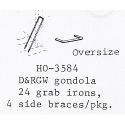 PSC 3584 - HOn3 GRAB IRONS FOR D&RGW GONDOLA