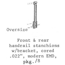 PSC 3938 - EMD DIESEL LOCOMOTIVE FRONT & REAR HANDRAIL STANCHIONS