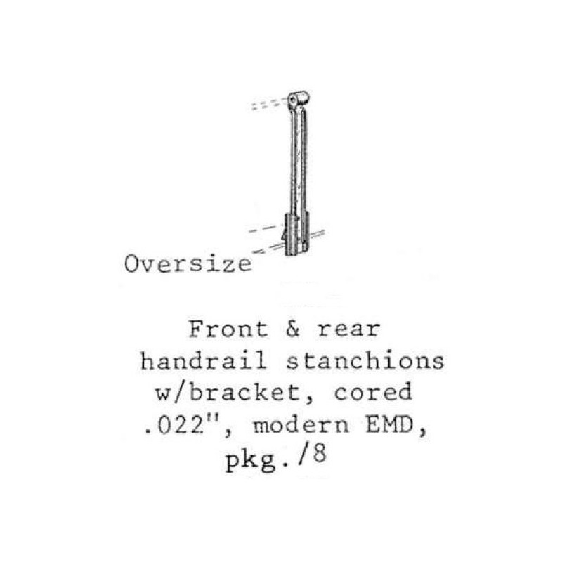 PSC 3938 - EMD DIESEL LOCOMOTIVE FRONT & REAR HANDRAIL STANCHIONS