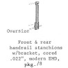PSC 3938 - EMD DIESEL LOCOMOTIVE FRONT & REAR HANDRAIL STANCHIONS