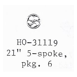 PSC 31119 - 5 SPOKE - 21" BRAKE WHEELS